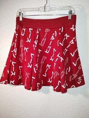Adidas x Pharrell Williams Skirt Red White Print Size Small NWT